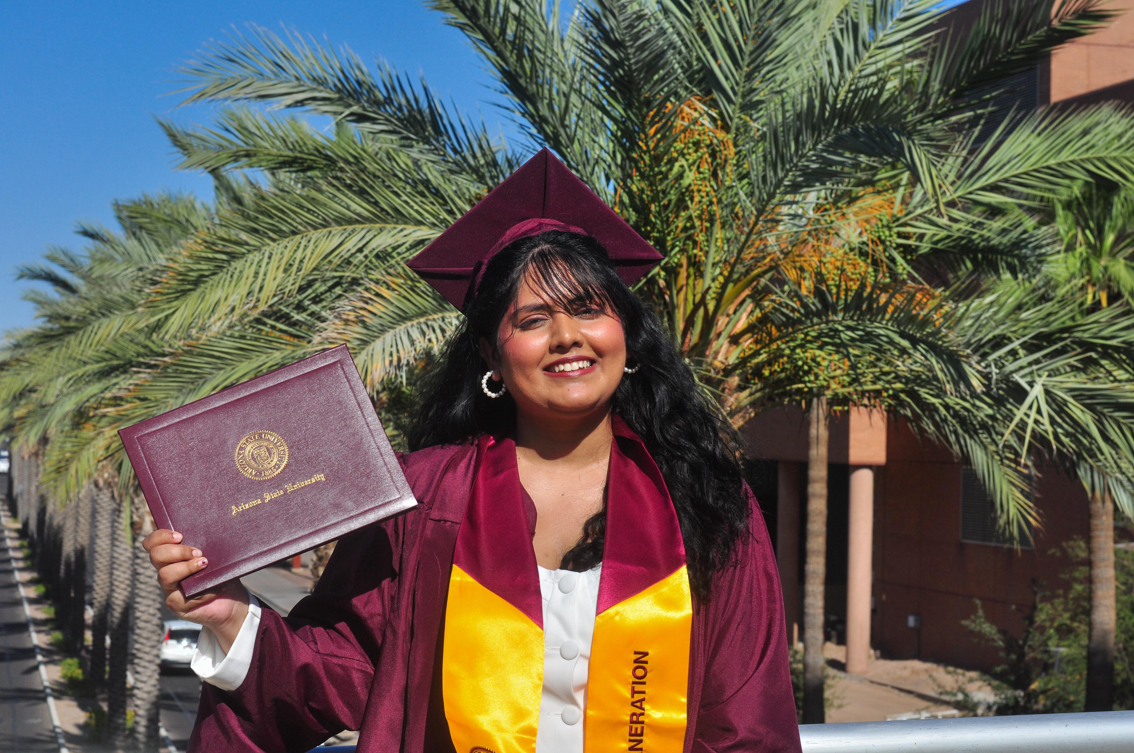 Prerana at ASU graduation